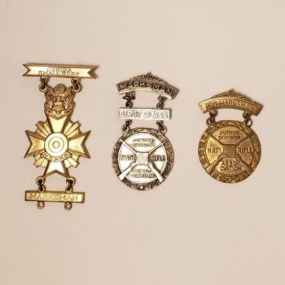 3 Marksman Scout Badges/pins - Picture 1 of 8